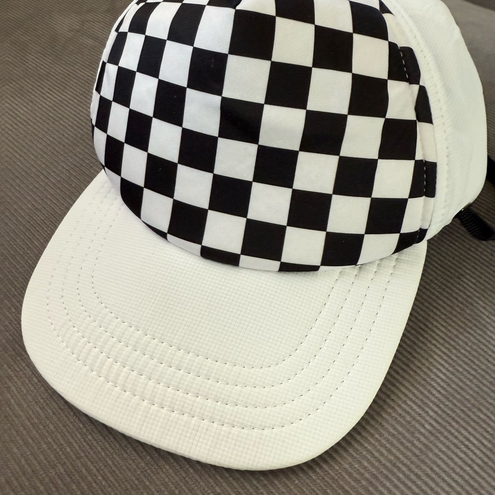 Checkered Black and White Cap